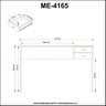 Escrivaninha 117Cm 2 Gavetas Me4165  - 8