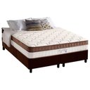 Ver imagem 1 de Cama Box : Colchão Molas Ensacadas D Angelis Anjos King Best Brown + Base Crc Suede Brown (193x203)