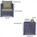 Ver imagem 2 de 2 Poltronas Madri Alumínio Corda Náutica Estofado 8 Trama Original