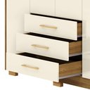 Ver imagem 7 de Guarda Roupa Pequeno Ep 4 Portas e 3 Gavetas Ideal para Quarto de Solteiro:nature-champanhe