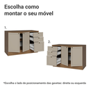Ver imagem 6 de Balcão de Pia 120 cm 2 Portas 3 Gavetas (com Tampo) Rustic/Crema Vik Madesa