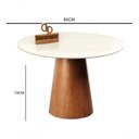 Ver imagem 2 de Mesa de Jantar Cone 4 Lugares Redonda MDF Laqueado com Vidro Branco Decoraper