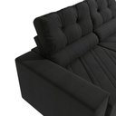 Ver imagem 6 de Sofá Retrátil Domus 208cm Suede Mescla Grafite Kappesberg