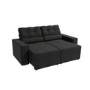 Ver imagem 7 de Sofá Retrátil Domus 208cm Suede Mescla Grafite Kappesberg