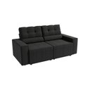 Ver imagem 2 de Sofá Retrátil Domus 208cm Suede Mescla Grafite Kappesberg