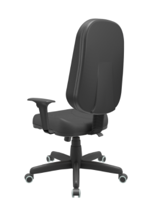 Cadeira Presidente Operativa Plaxmetal Mecanismo Relax Braço Regulável Revestimento em Couríssimo Pr - 3