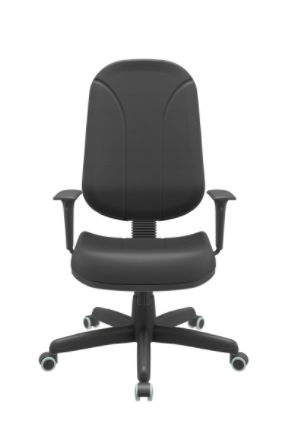 Cadeira Presidente Operativa Plaxmetal Mecanismo Relax Braço Regulável Revestimento em Couríssimo Pr - 1