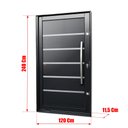 Ver imagem 4 de Porta Pivotante Alumínio Lambril Premium c/Pux.Dir. Elite Preto 240x120 Brimak