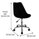 Ver imagem 4 de Kit 4 Cadeiras Anm6066s Giratória Eames Saarinen Joly Anima Office Polipropileno Assento Estofado