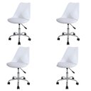 Ver imagem 1 de Kit 4 Cadeiras Anm6066s Giratória Eames Saarinen Joly Anima Office Polipropileno Assento Estofado