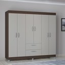 Ver imagem 1 de Guarda Roupa Casal 6 Porta 2 Gavetas Tóquio 