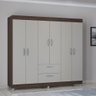 Guarda Roupa Casal 6 Porta 2 Gavetas Tóquio  - 1
