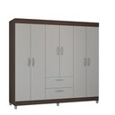 Ver imagem 4 de Guarda Roupa Casal 6 Porta 2 Gavetas Tóquio 