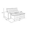 Sofá Retratil Reclinável Pillow 1,90 Veludo Palha - 3