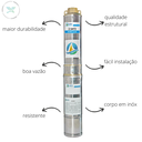 Ver imagem 2 de ALTRI BOMBA PARA POÇO 2.5AT2-11 0,33CV 2F MONO 220V