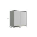 Ver imagem 3 de Armário Aéreo de Cozinha 2 Portas Domus Espresso Móveis Branco/Silver
