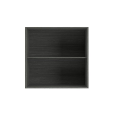Armário Aéreo de Cozinha 2 Portas Domus Espresso Móveis Branco/Silver