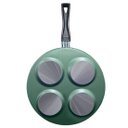 Ver imagem 3 de Frigideira 4 Ovos Multiuso Divisórias Antiaderente Grill Verde Tiffany