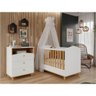 Quarto de Bebê 2 peças com 3 Gavetas Permóbili Casinha Mimo - Branco/Nature - 2