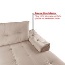 Ver mais imagens de Sofá Viena 3 Lugares com Chaise e Canto Suede Areia 376 Premium Plus Império