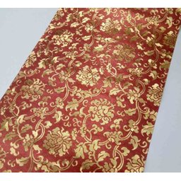 Papel De Parede Arabesco- Italiano-tons Vermelho, Dourado - 3