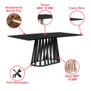 Ver imagem 2 de Mesa de Jantar Retangular 8 Lugares 200x90cm Gabi Preta - Straub Web