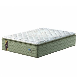 Colchão Casal PROBEL Molas Guarda Costas Max Pillow Top 138x188x40cm Bege / Branco Probel - Suporta até