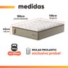 Colchão Casal Probel Molas Guarda Costas Max Pillow Top 138x188x40cm Bege / Branco Probel - Suporta - 2