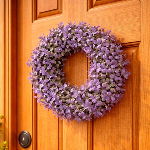 Guirlanda Coroa de Flores Artificial Enfeite Decorativo 25cm