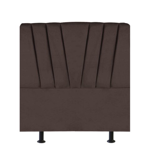Cabeceira Estofada Cama Box Solteiro Bélgica 100cm Courino:marrom