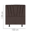 Ver imagem 3 de Cabeceira Estofada Cama Box Solteiro Bélgica 100cm Courino:marrom