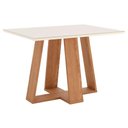 Ver imagem 2 de Mesa de Jantar 4 Lugares 120cm Vidro Canto Reto Lince Nature/off H02 - Mpozenato
