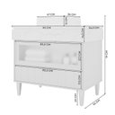 Ver imagem 3 de Gabinete para Banheiro 90cm com 1 Porta 1 Gaveta e Cuba de Sobrepor Bariloche Marrom/Cappuccino
