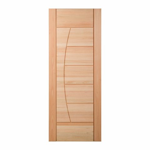 Folha de Porta Maciça em Eucalipto Acabamento Natural 210x60cm PM78 Solar Cruzeiro Portas