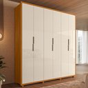 Ver imagem 2 de Guarda-Roupa Casal 6 Portas 4 Gavetas Matisse 210cm MDF Cinamomo/Off White Quarto