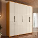 Ver imagem 2 de Guarda Roupa Casal Matisse 6 Portas Mdf 210 Cm Cinamomo Off White Madetec