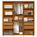 Ver imagem 5 de Guarda Roupa Casal Matisse 6 Portas Mdf 210 Cm Cinamomo Off White Madetec