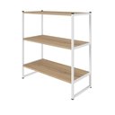 Ver imagem 4 de Nicho de Parede Industrial 3 Prateleiras MDP Metal Macadâmia com Branco F5 Office