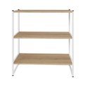 Ver imagem 6 de Nicho de Parede Industrial 3 Prateleiras MDP Metal Macadâmia com Branco F5 Office