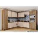 Ver imagem 5 de Armário Aéreo Cozinha Modulado Curve Canto Reto N647 C/ 1 Porta 98cm Nogueira/macadamia -