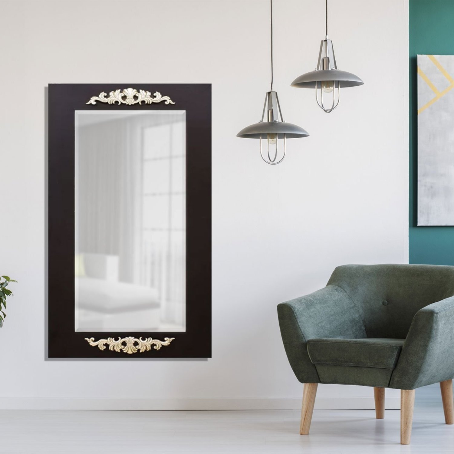 Espelho com Moldura Alto Padrão 72cm x 122cm Decore Pronto - 3
