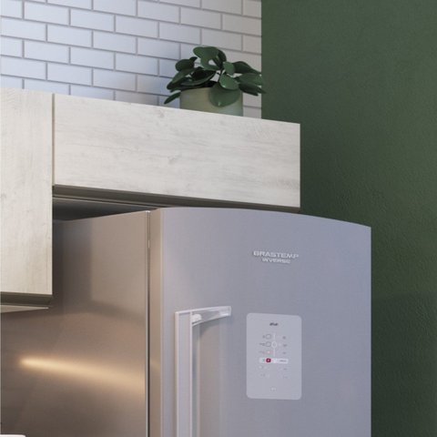 Armário Aéreo para Cozinha 80cm 1 Porta Basculante Greta Bege/Crema