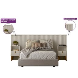 Cabeceira Casal Queen 240cm com Frame Laranjeiras  - 10