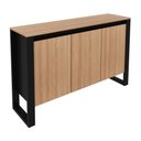 Ver imagem 5 de Balcão Escritório com 3 Portas Multimóveis Cr25044 Amêndoa/preto