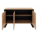 Ver imagem 4 de Balcão Escritório com 3 Portas Multimóveis Cr25044 Amêndoa/preto