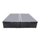 Ver imagem 3 de Cama Box Baú Blindado Queen Bipartido King Design Sintético Cinza 158x198x41