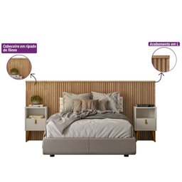 Cabeceira Casal Queen 240cm com Frame Laranjeiras  - 6