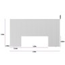 Cabeceira Casal Queen 240cm com Frame Laranjeiras  - 4