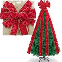 Ver imagem 1 de Laço Decorativo Vermelho Enfeite Árvore Natal Ponteira 140cm