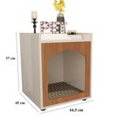 Ver imagem 3 de Mesa de Cabeceira Casinha/gato - Off White/freijó - Decor